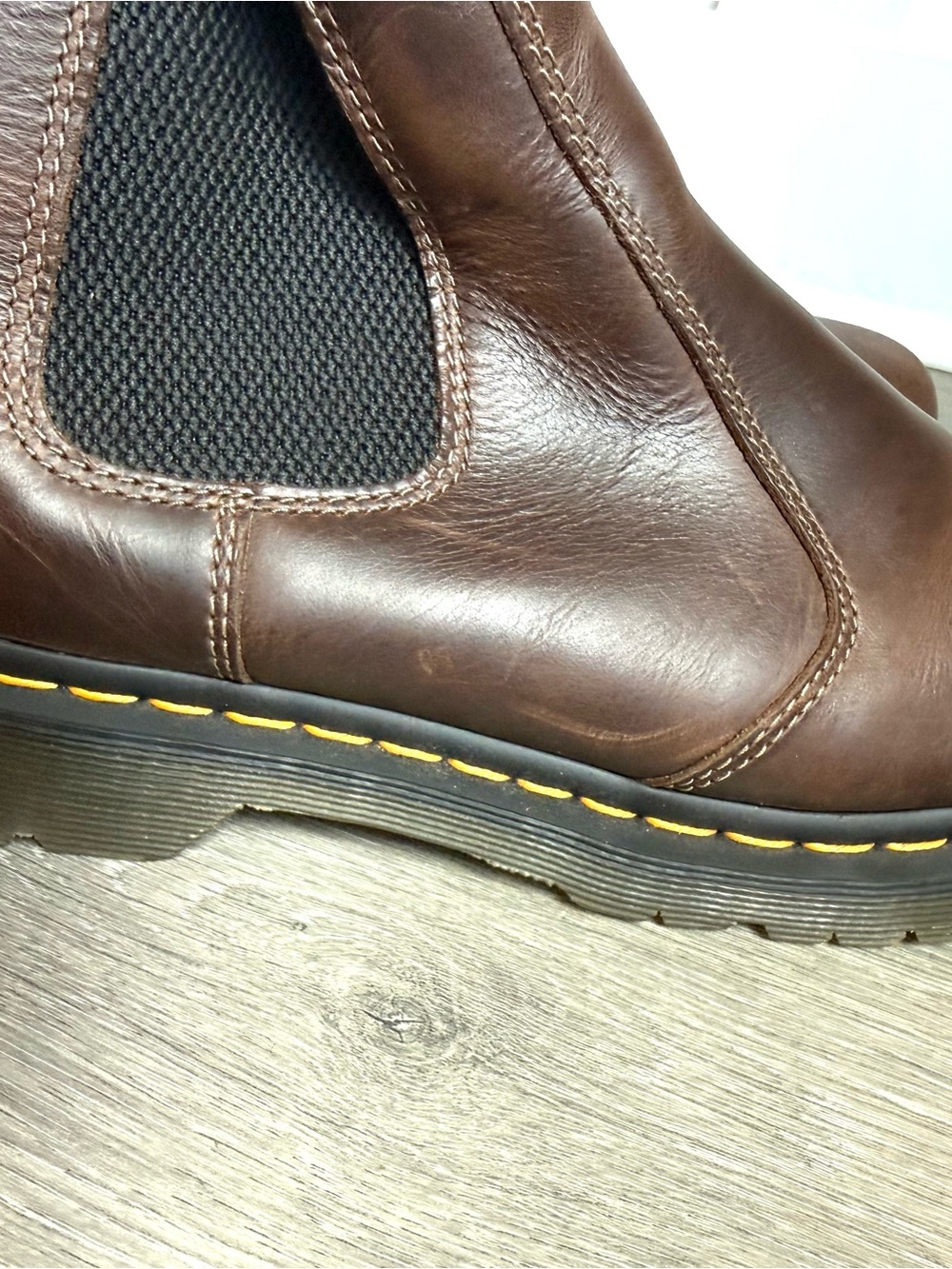 Dr. Martens 2976 Leonore Faux Fur Lined Chelsea Boots Brown Size 10 - Picture 16 of 16